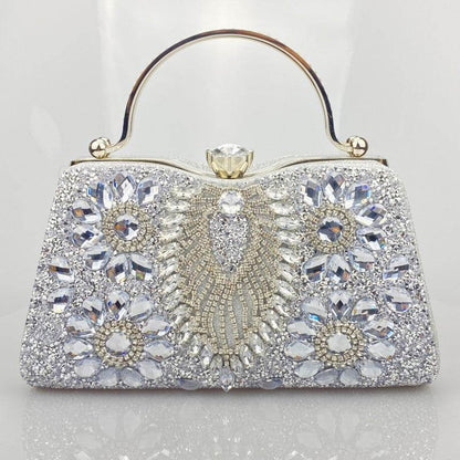 Buycenter Women's Shiny Banquet Clutch - Elegant Square Design in Multiple Colors - Buy Center