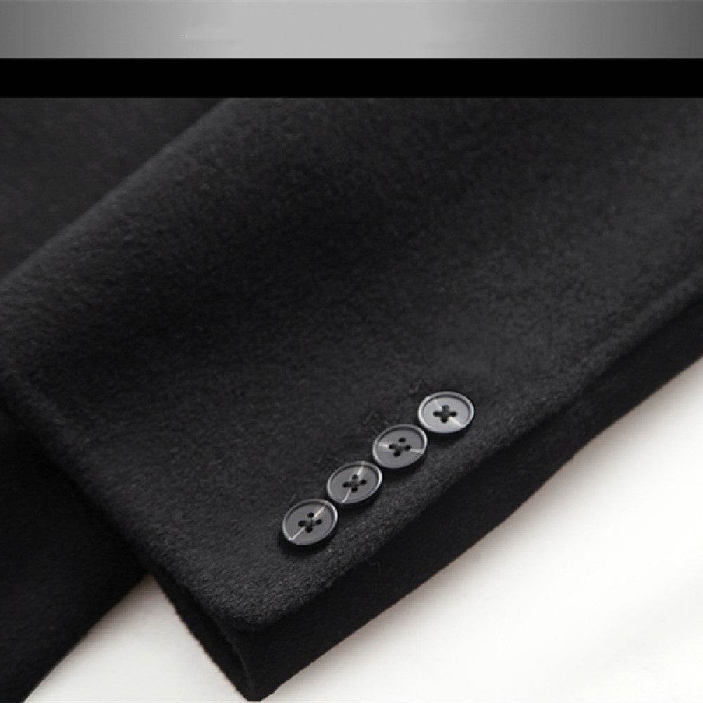 Buycenter Men's Stylish Cashmere Coat - Warm Lapel Trench for All Sizes - Buy Center