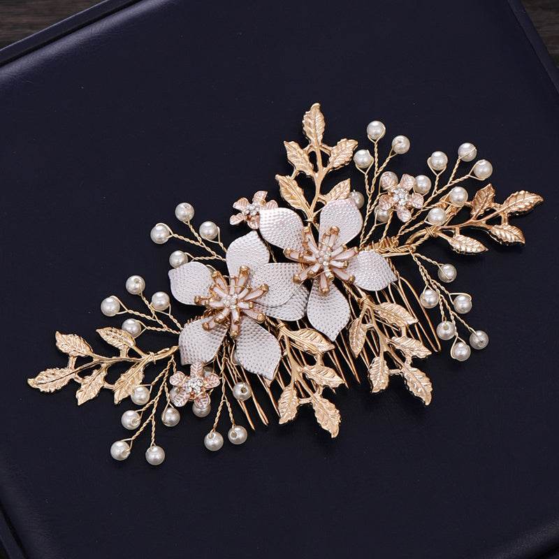 Elegant Bridal Pearl Hair Comb - Exquisite Headdress for Weddings 2025 - Buy Center