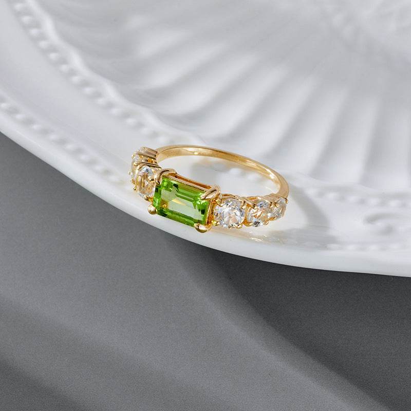 Buycenter S925 Silver Plating Green Olive Ring - Affordable Luxury for Women - Buy Center