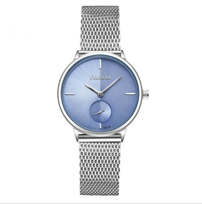 Spot Ultra-Thin Women's Quartz Watch - Waterproof Steel Mesh Belt Style - Buy Center