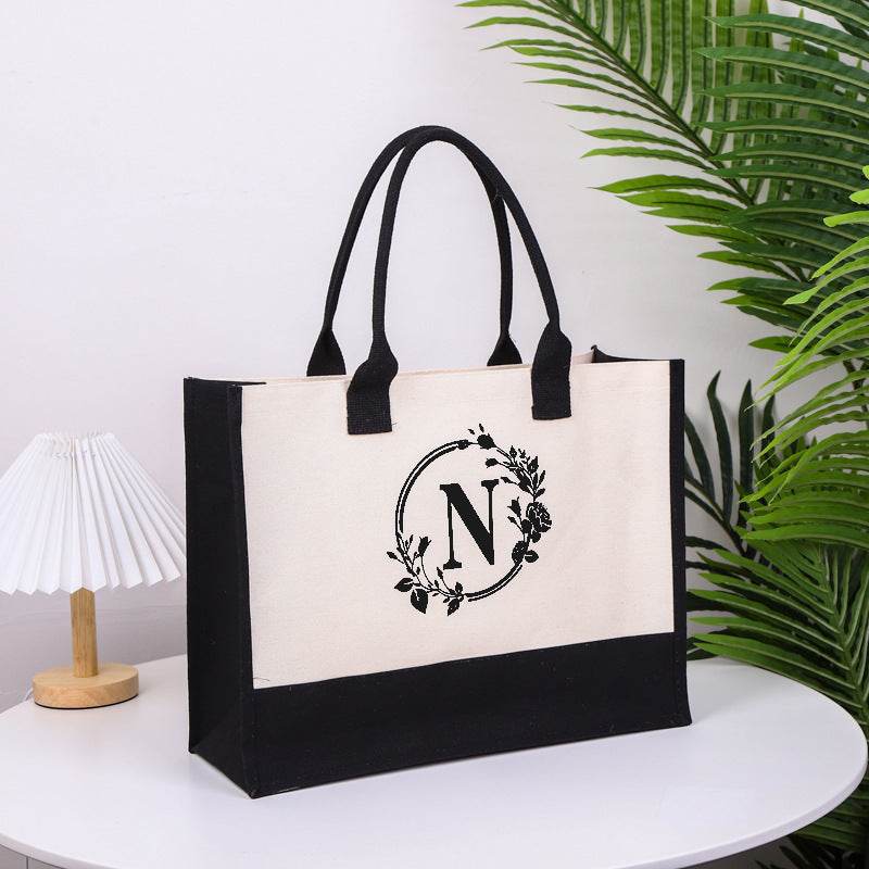 Stylish Cotton Linen Tote Bag - Fashionable Beach & Shoulder Bag - Buy Center