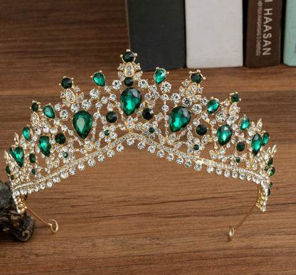 Baroque Rhinestone Bridal Crown - Elegant Headdress for Special Occasions - Buy Center