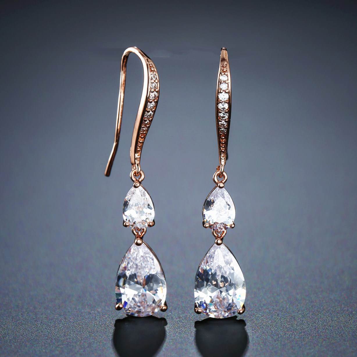 Buycenter RAKOL Water Drop Zircon Earrings - Simple & Elegant for All Occasions - Buy Center