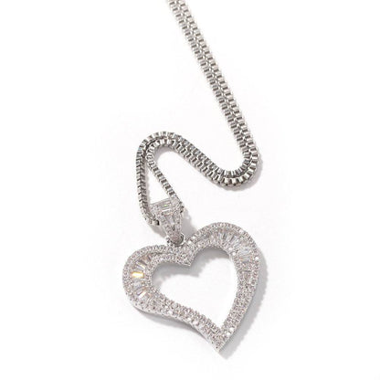 Buycenter Small Heart Pendant Necklace - Unisex Hip Hop Jewelry Set - Buy Center