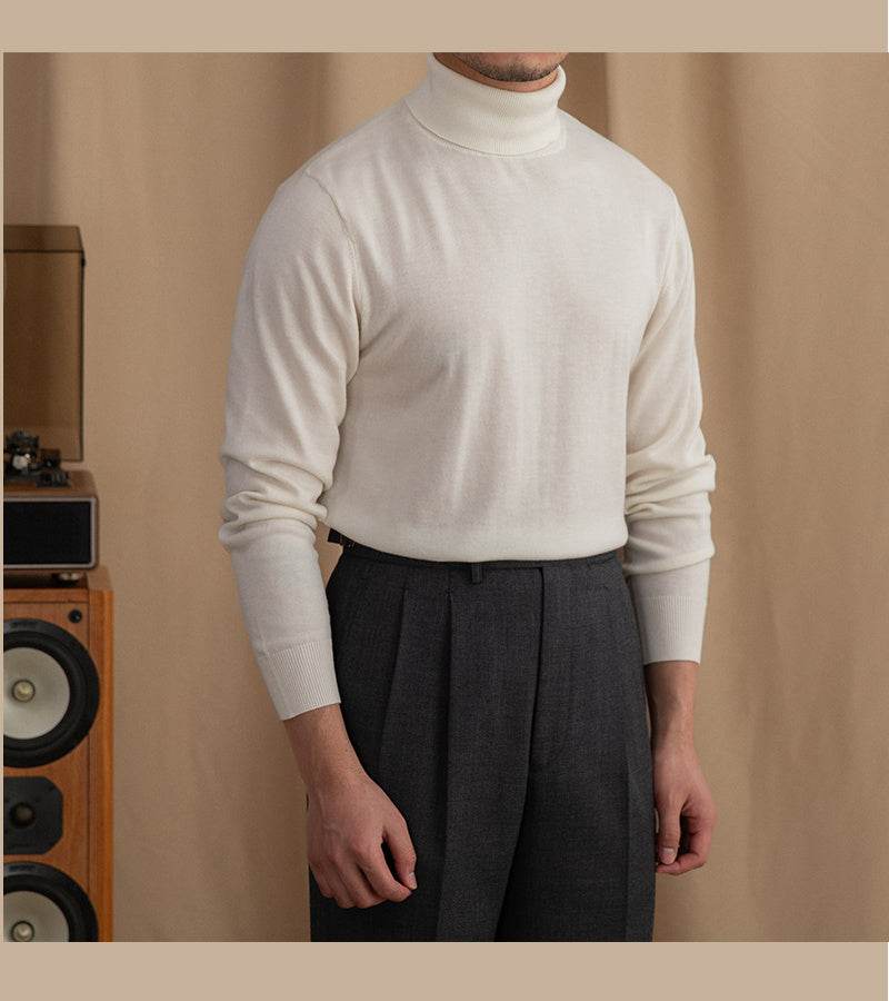 Buycenter British Wool Turtleneck Sweater - Slim Fit, Warm & Trendy - Buy Center