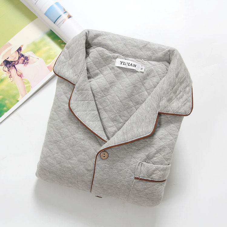 Men's Cotton Air Pajamas - Stylish V-Neck Cardigan for Comfort - Buy Center