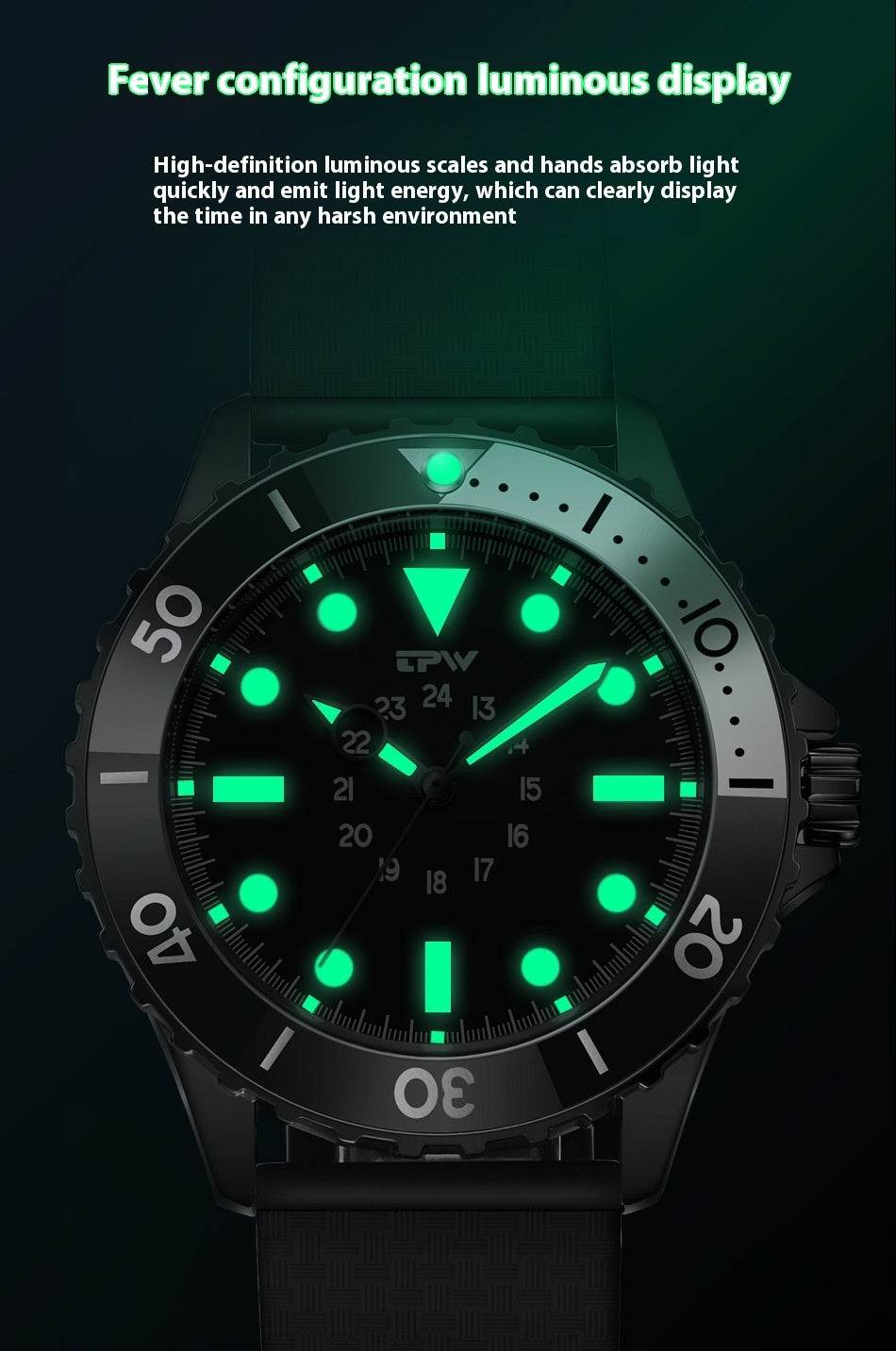 Buy Center Men's Waterproof Quartz Watch - Multi-functional Luminous Design - Buy Center