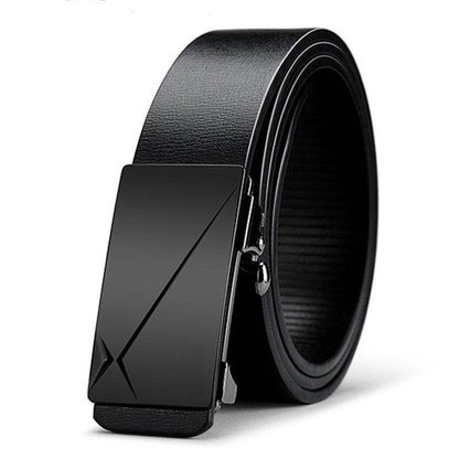 Men's Automatic Buckle Belt - Trendy Two-Layer Cowhide for Casual Style - Buy Center