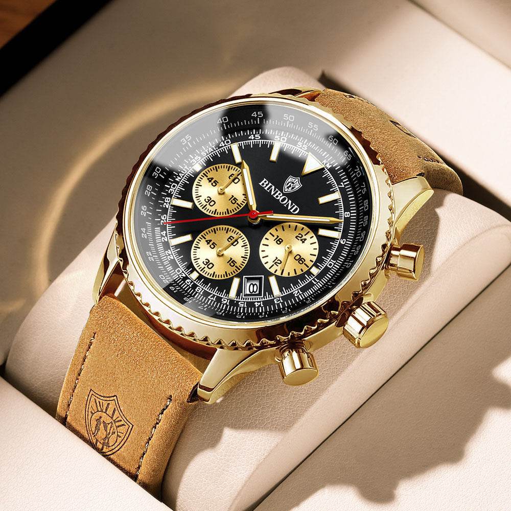 Men's Ultra-Thin Leather Watch - Waterproof & Luminous for Style 2025 - Buy Center