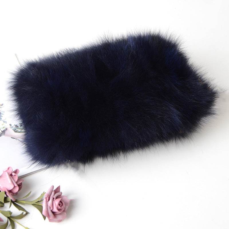 Buycenter Women's Fox Fur Chain Crossbody Bag - Warm & Stylish Evening Bag - Buy Center