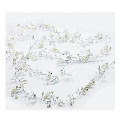 Elegant Bridal Hair Accessories - Crystal Pearl Long Hair Band for Weddings - Buy Center