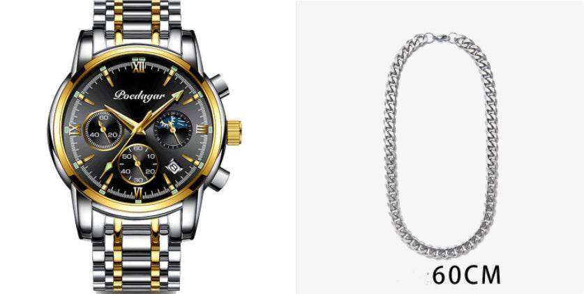 Multifunctional Men's Waterproof Watch - Luminous Quartz Style from Buycenter - Buy Center