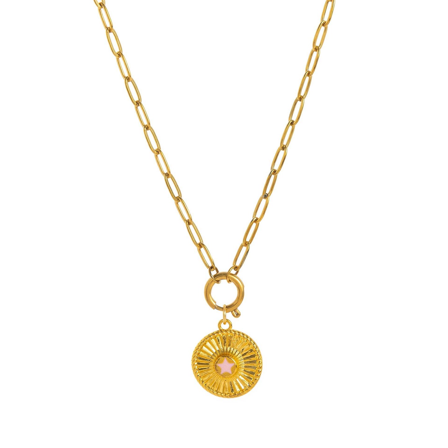 Fashion Boots Gold Pendant Necklace - Pentagram & Cowboy Hat Design - Buy Center