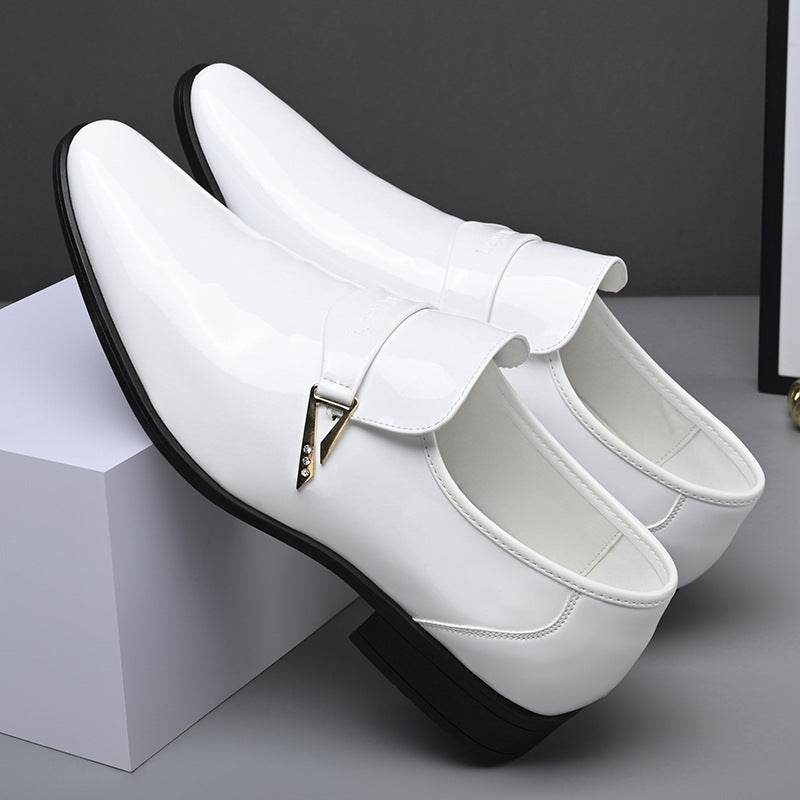 Classic Men's Leather Casual Shoes - Pointed Toe, Wear-Resistant Comfort - Buy Center