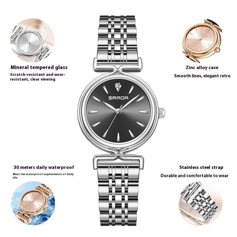 Women's Retro Mesh Strap Watch - Stylish & Waterproof for All Occasions - Buy Center