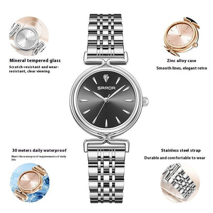 Women's Retro Mesh Strap Watch - Stylish & Waterproof for All Occasions - Buy Center