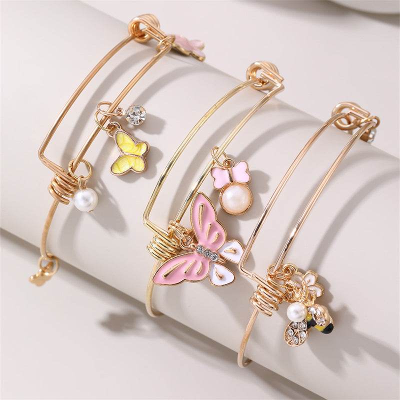 Elegant Oil Dripping Butterfly Bracelet - Premium Acrylic Jewelry - Buy Center