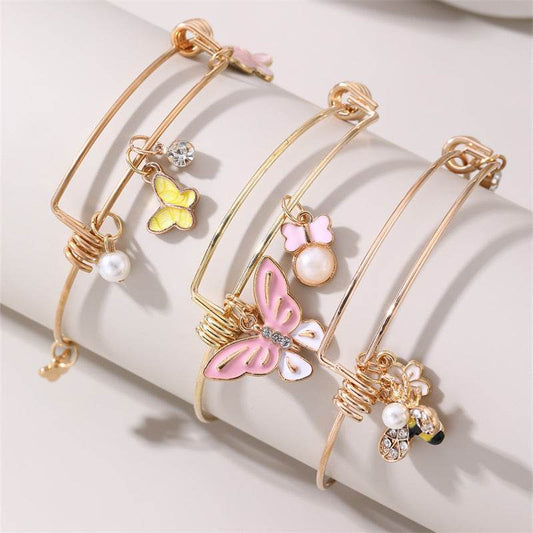 Elegant Oil Dripping Butterfly Bracelet - Premium Acrylic Jewelry - Buy Center