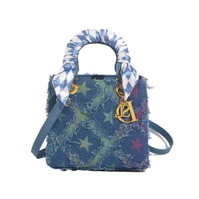 Women's Korean-Style Denim Handbag - Chic Crossbody Tote for Every Outfit - Buy Center