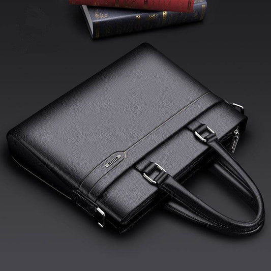 Premium Cowhide Leather Briefcase - Stylish Handbag for Commuters 2025 - Buy Center