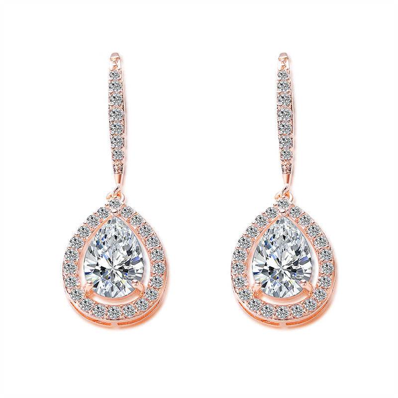Buycenter Zircon Drop-shaped Earrings - Fashion Pearls Jewelry for Women - Buy Center