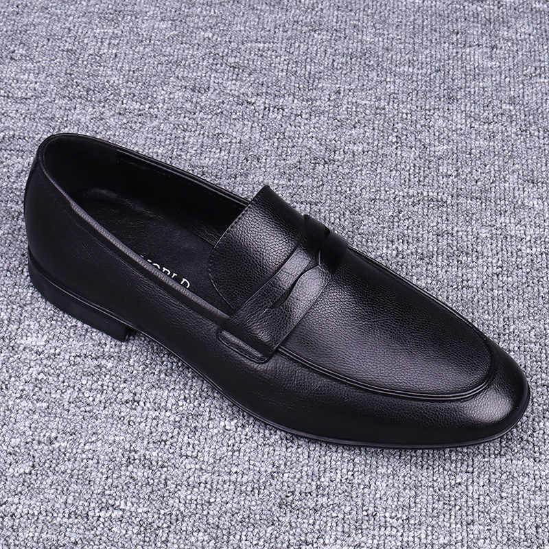 Men's Cowhide Leather Shoes - Premium Formal Footwear for 2025 - Buy Center