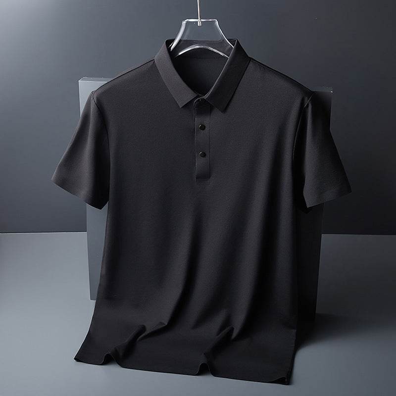Buycenter Men's Ice Silk T-shirt - Thin, Solid Colors for Summer Wear - Buy Center