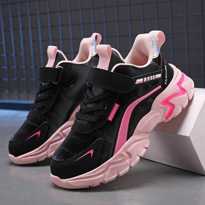 Waterproof Leather Girls Sneakers - Breathable, Non-Slip Design for Kids - Buy Center