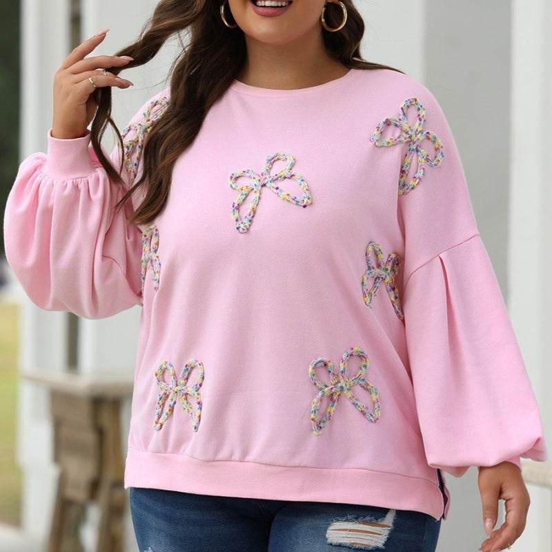 Winter Loose Crew Neck Pullover Sweatshirt - Trendy Lantern Sleeve Style - Buy Center