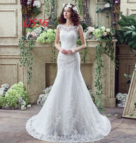 Buycenter Lace Mermaid Wedding Dress - Sexy Trailing Design for Brides - Buy Center