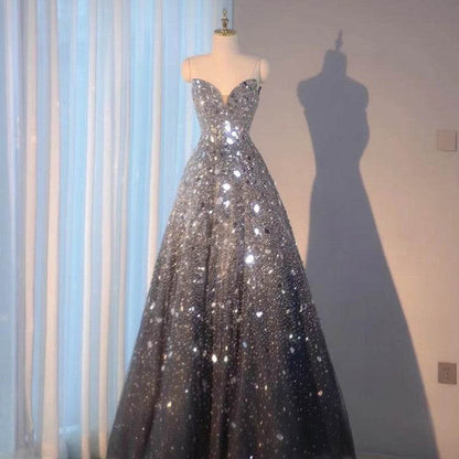 Buycenter Blue Heavy Industry Evening Dress - Sleeveless Tube Top Style - Buy Center