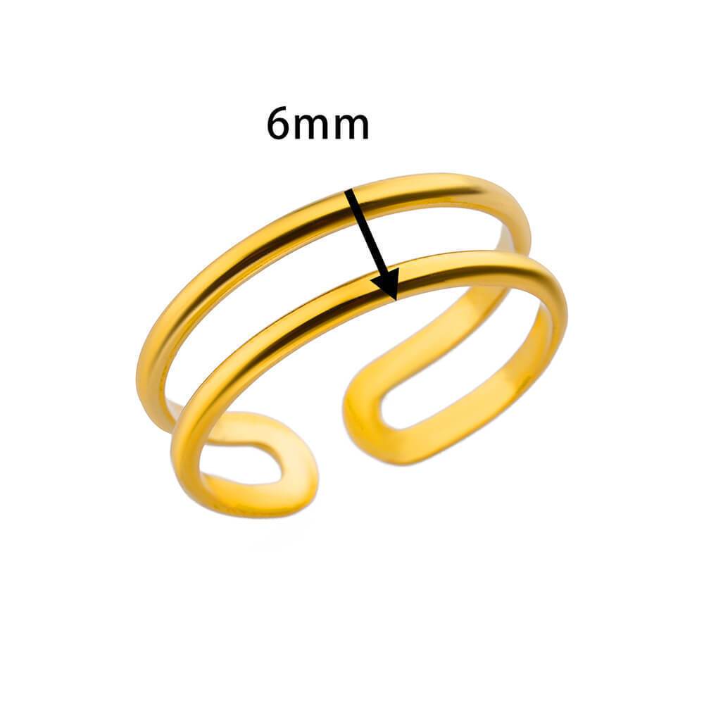 Adjustable Stainless Steel Hydraulic Ring - Stylish Geometric Design for All - Buy Center