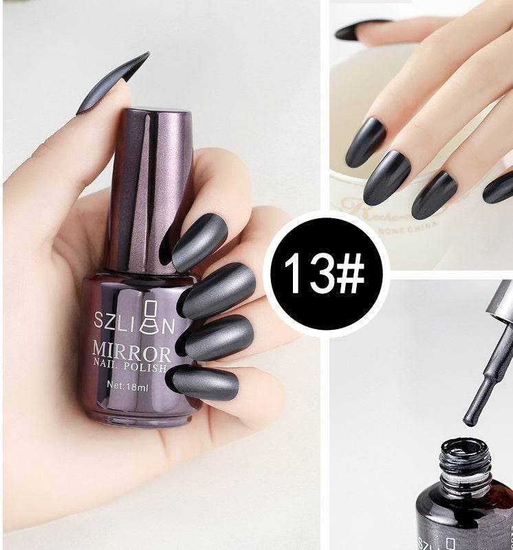 12-Color Mirror Nail Polish - Dazzling Metallic Shine for Fashionistas - Buy Center
