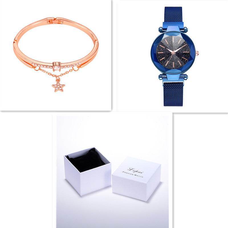 Buycenter Star Watch - Fashion Quartz Stainless Steel with 2 Bracelets - Buy Center