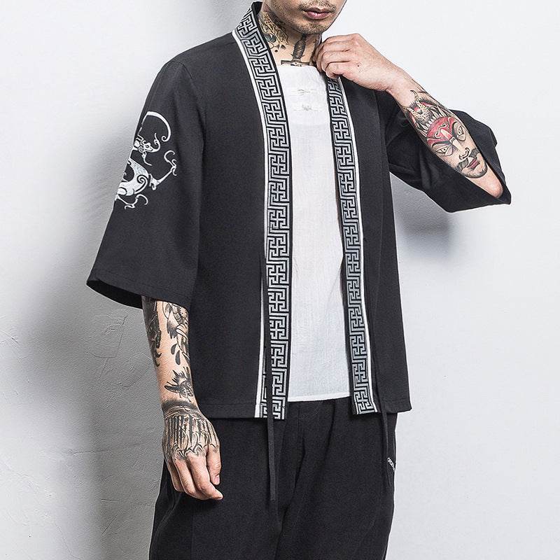 Buycenter 3/4 Sleeve Hanfu Thin Coat - Stylish Cotton Blended Design - Buy Center