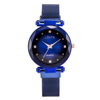 Women's Starry Quartz Watch - Sleek 8mm Lazy Magnet Strap, Stylish Design - Buy Center