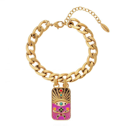 Color Chain Bracelet & Sweater Chain Set - Retro Style for Trendy Women - Buy Center