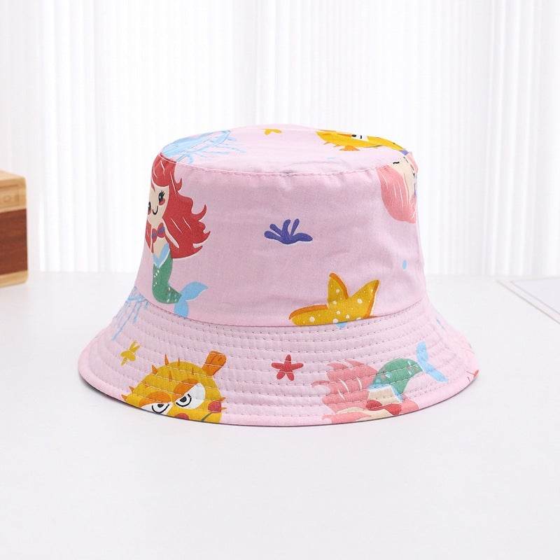 Cute Children's Printed Sunscreen Hat - Stylish Cotton Fedora for UV Protection - Buy Center