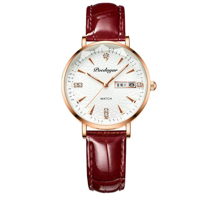 Stylish Women's Quartz Watch - Waterproof Design & Double Calendar Feature - Buy Center