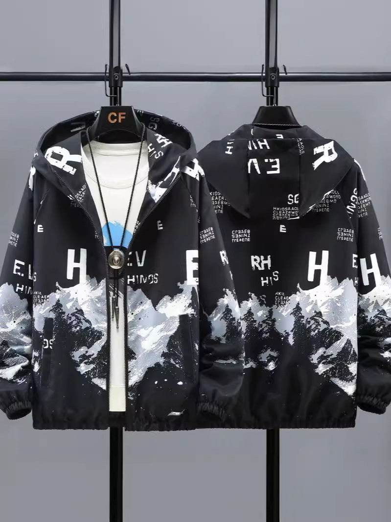 Buycenter Hooded Casual Men's Jacket - Trendy Striped Design in 2025 - Buy Center