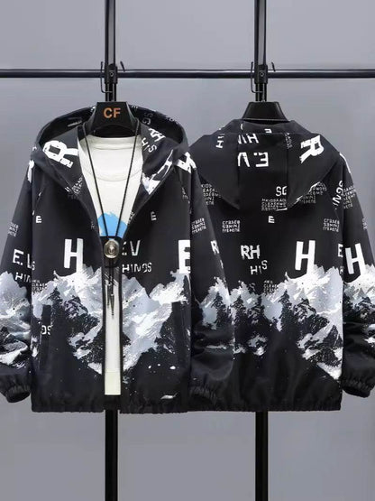 Buycenter Hooded Casual Men's Jacket - Trendy Striped Design in 2025 - Buy Center