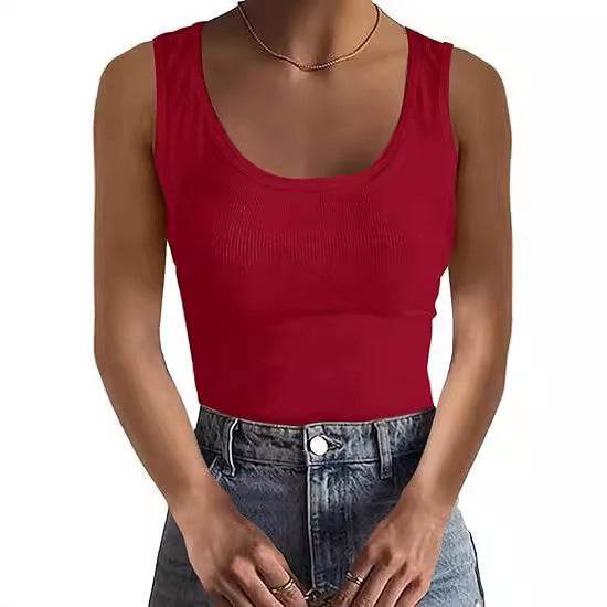 Buycenter Women's Slim-Fit Vest - Stylish Pullover Top in Various Colors - Buy Center