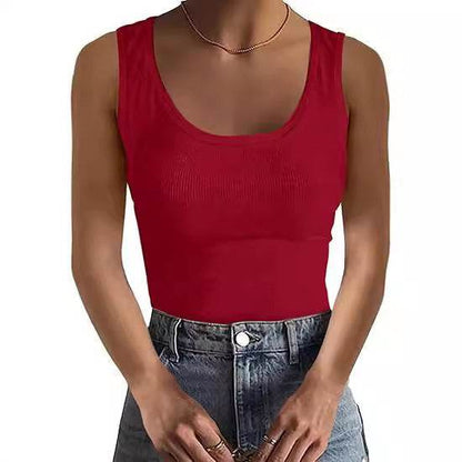 Buycenter Women's Slim-Fit Vest - Stylish Pullover Top in Various Colors - Buy Center