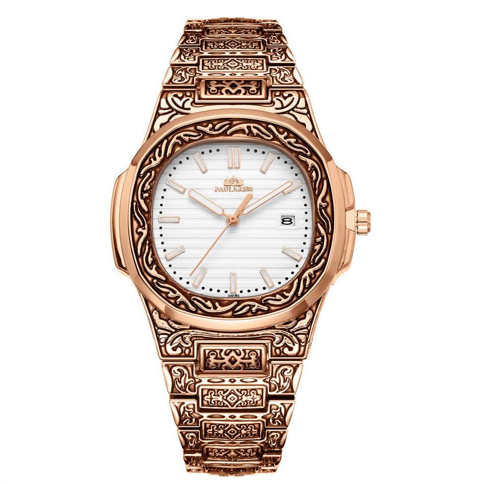 Carved Quartz Parrot Calendar Watch - Glow-in-the-Dark Waterproof Style - Buy Center