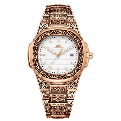 Carved Quartz Parrot Calendar Watch - Glow-in-the-Dark Waterproof Style - Buy Center