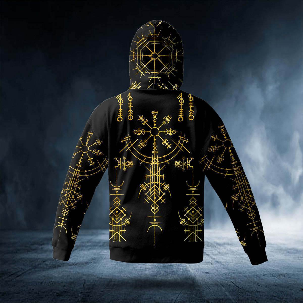 Viking Rune Pattern Hoodie for Men - Ethnic Style and Comfort 2025 - Buy Center