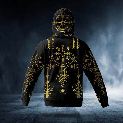Viking Rune Pattern Hoodie for Men - Ethnic Style and Comfort 2025 - Buy Center