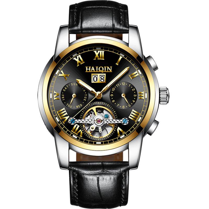 Men's Waterproof Luminous Tourbillon Watch - Stylish Mechanical Timepiece - Buy Center