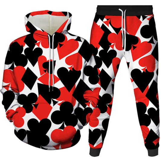 Cozy Digital Print Hooded Pajama Set for Men & Women - Stylish Comfort - Buy Center